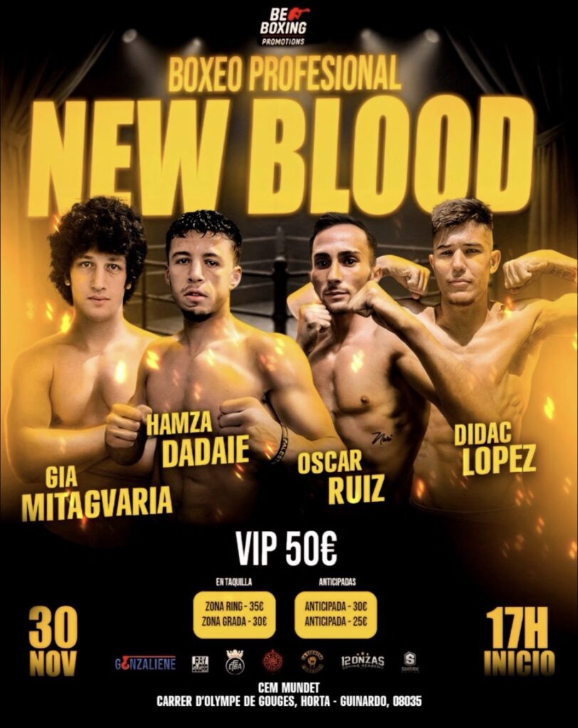 New Blood Velada de Boxeo 30 noviembre