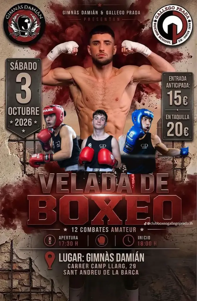 Velada Boxeo Gimnas Damian 3 octubre 2026